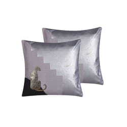 Set of 2 Cotton Cushions Cheetah Motif 45 x 45 cm Multicolour DIGITALIS