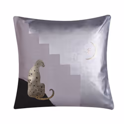 Set of 2 Cotton Cushions Cheetah Motif 45 x 45 cm Multicolour DIGITALIS