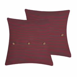 Set of 2 Cushions Striped 43 x 43 cm Red CAMPANULA