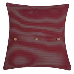 Set of 2 Cushions Striped 43 x 43 cm Red CAMPANULA