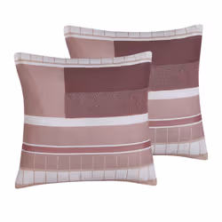 Set of 2 Cushions Geometric Pattern 45 x 45 cm Multicolour ERINUS