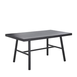 Garden Dining Table CANETTO 150 cm 90 cm Glass Black