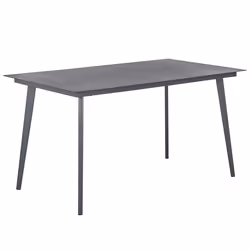 Garden Dining Table MILETO 140 cm 80 cm Glass Grey