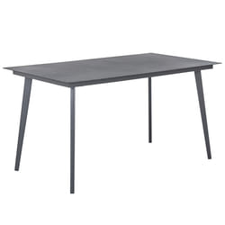 Garden Dining Table MILETO 140 cm 80 cm Glass Grey
