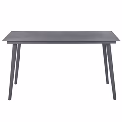 Garden Dining Table MILETO 140 cm 80 cm Glass Grey