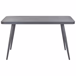Garden Dining Table LIPARI 140 cm 80 cm Glass Grey