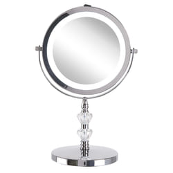 Lighted Table Mirror Ã¸ 20 cm silver LAON