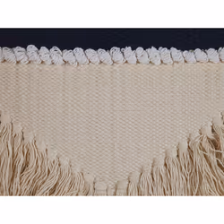 Set of 2 Cotton Cushions with Tassels 45 x 45 cm Beige SOFCA - Additional view 6