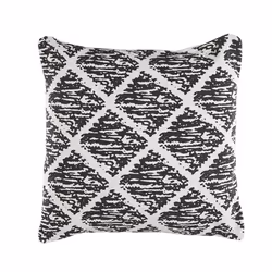 Set of 2 Cotton Cushions Geometric Pattern 45 x 45 cm Black and White HAZRO
