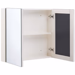 Bathroom Wall Mounted Mirror Cabinet NAVARRA 80 cm 70 cm White