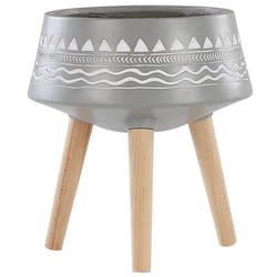 Elevated Plant Pot WERIA Ceramic 42 cm Light Grey