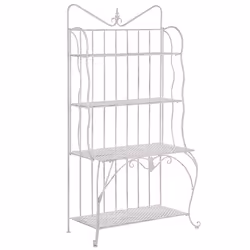 Shelving Unit PAVONA Metal Light Beige