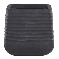 Plant Pot PARIKIA Synthetic Material 38 cm Black