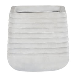 Plant Pot PARIKIA Synthetic Material 28 cm Off-White