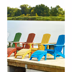 Garden Footstool ADIRONDACK White