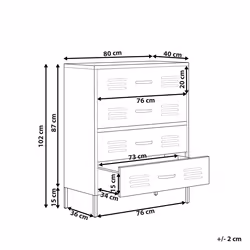 Chest of Drawers ENAGO Metal Black