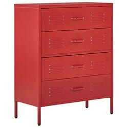 Chest of Drawers ENAGO Metal Red
