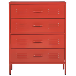 Chest of Drawers ENAGO Metal Red
