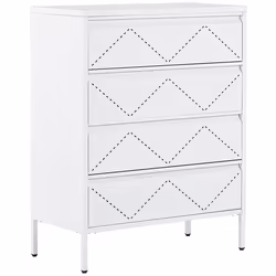 Chest of Drawers MATANA Metal White
