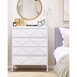 Chest of Drawers MATANA Metal White