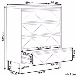 Chest of Drawers MATANA Metal White