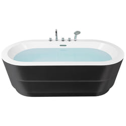 Freestanding Bathtub EMPRESA with Fixtures 1700 x 800 mm Black