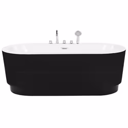 Freestanding Bathtub EMPRESA with Fixtures 1700 x 800 mm Black