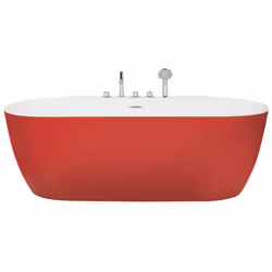 Freestanding Bathtub ROTSO 1700 x 800 mm Red