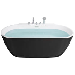 Freestanding Bathtub ROTSO 1700 x 800 mm Black/ White