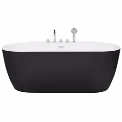 Freestanding Bathtub ROTSO 1700 x 800 mm Black/ White