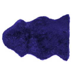 Sheepskin Rug Navy Blue ULURU