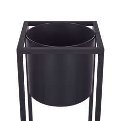 Elevated Plant Pot IDRA Metal 15 cm Black