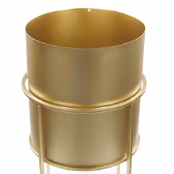 Elevated Plant Pot MILEA Metal 16 cm Gold