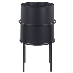 Elevated Plant Pot MILEA Metal 16 cm Black