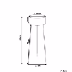 Plant Stand LEIKA Metal 33 cm Black