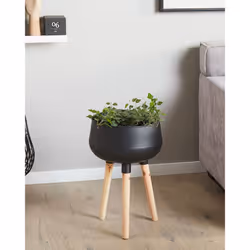 Elevated Plant Pot AGROS Metal 30 cm Black - Additional view 4
