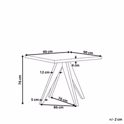 Garden Dining Table OLBIA 90 cm 90 cm Concrete Grey