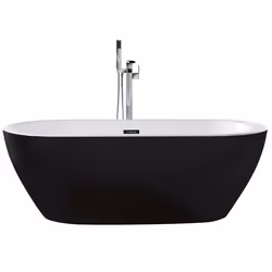 Freestanding Bathtub NEVIS 1600 x 750 mm Black