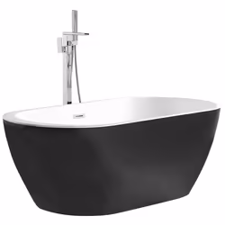 Freestanding Bathtub NEVIS 1600 x 750 mm Black