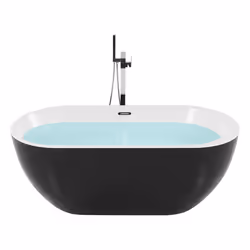 Freestanding Bathtub NEVIS 1700 x 800 mm Black