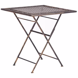 Bistro Table BORMIO 70 cm 70 cm Metal Black