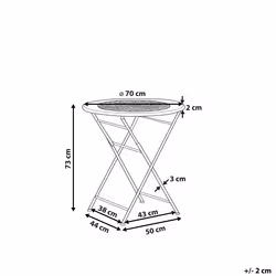 Bistro Table BIVIO 70 cm 70 cm Metal Light Green