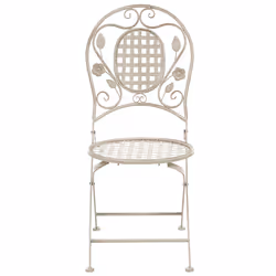 Set of 2 Garden Chairs BIVIO Folding Metal Off-White