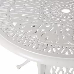Bistro Table ANCONA 90 cm 90 cm Metal Off-White