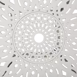 Bistro Table ANCONA 90 cm 90 cm Metal Off-White - Additional view 4