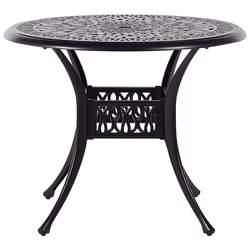 Bistro Table ANCONA 90 cm 90 cm Metal Black