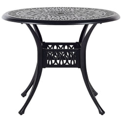 Bistro Table ANCONA 90 cm 90 cm Metal Black