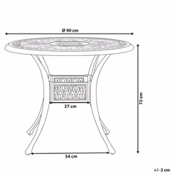 Bistro Table ANCONA 90 cm 90 cm Metal Black
