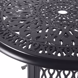Bistro Table ANCONA 90 cm 90 cm Metal Black