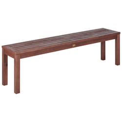Garden Bench TUSCANIA 160 cm Eucalyptus Wood Dark Brown